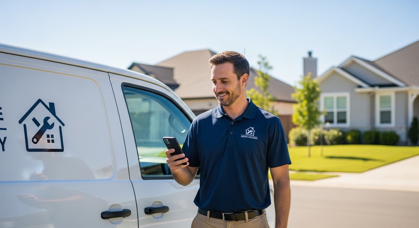 Contractor reviewing lead generation results on a dashboard