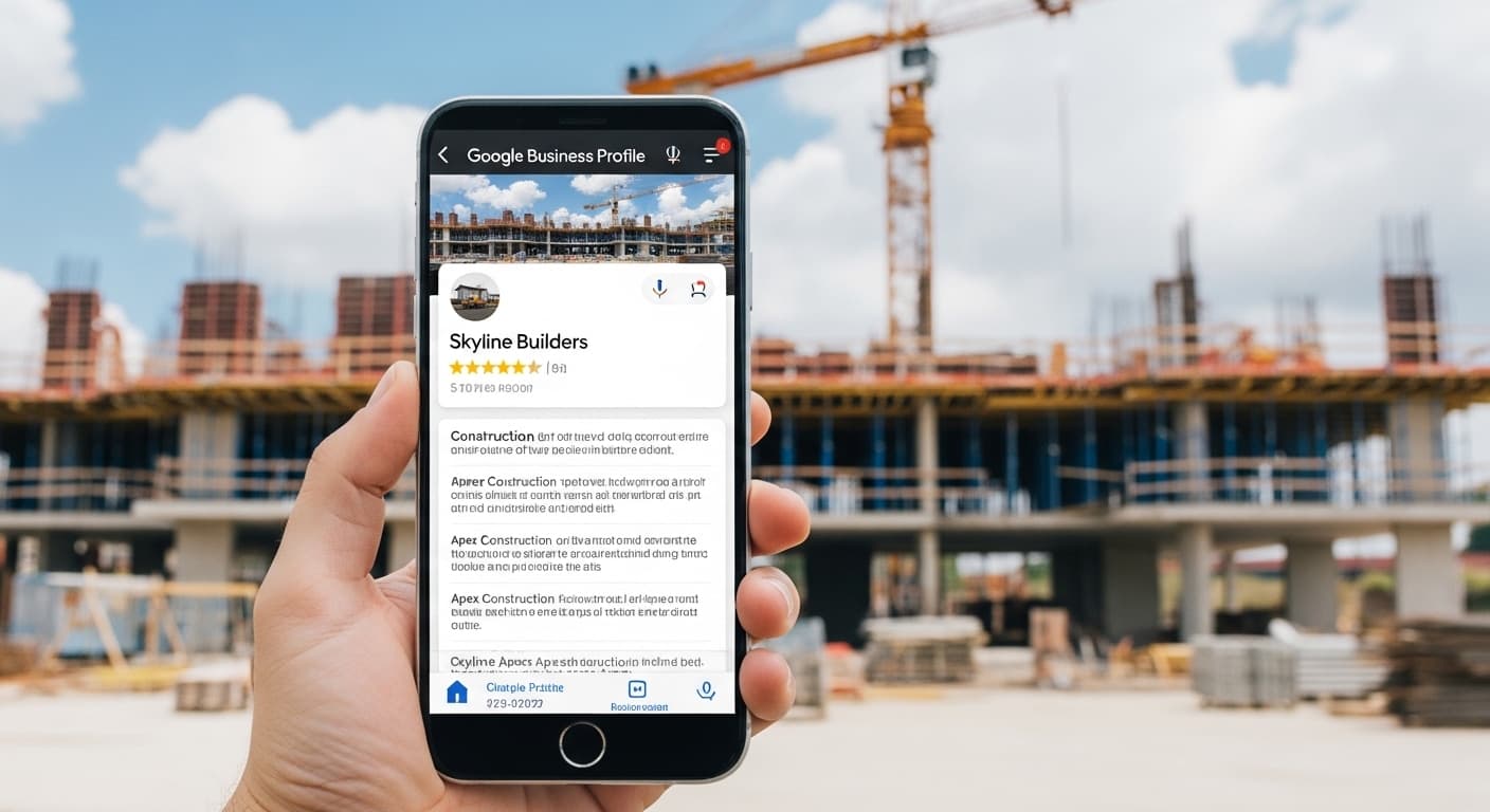 Happy contractor smiling after receiving positive Google reviews