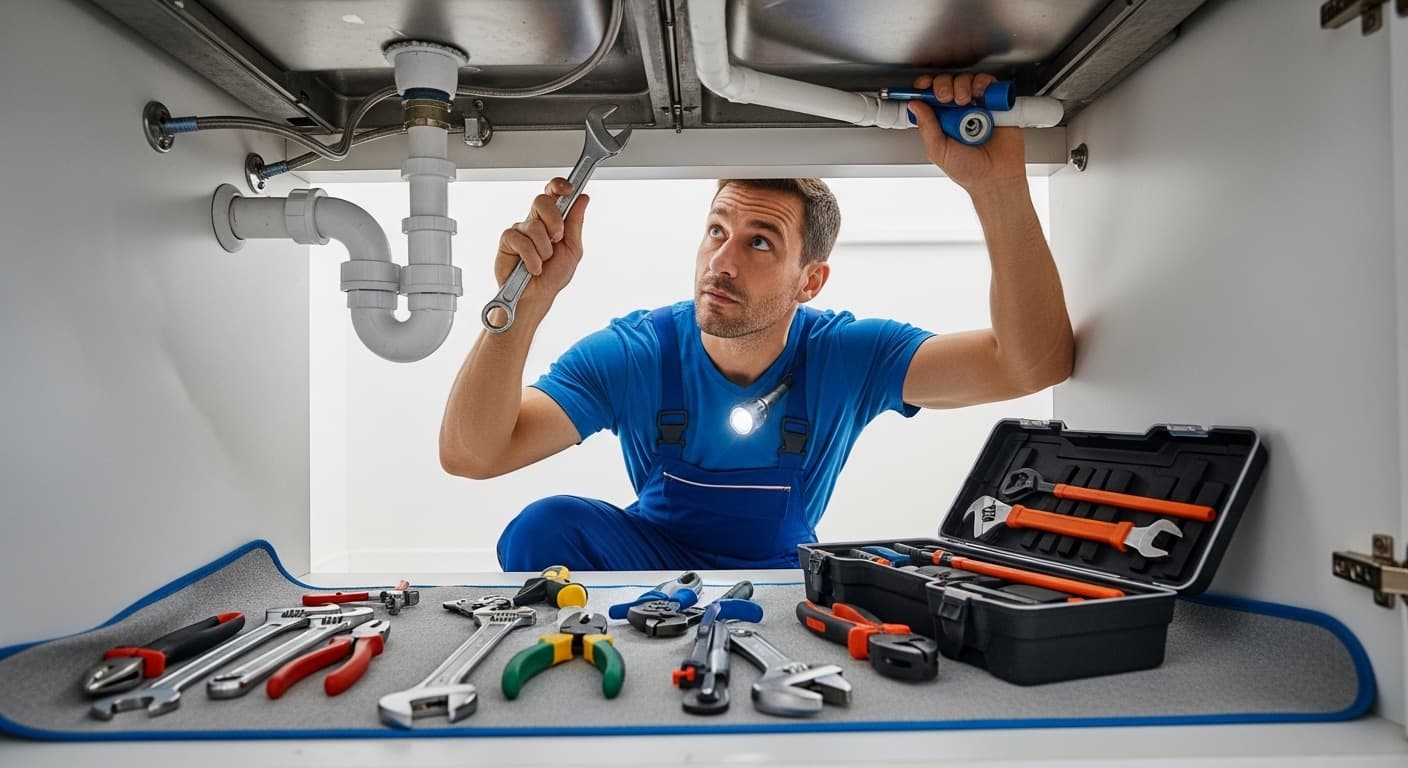 Plumbing marketing lead generation dashboard on a smartphone
