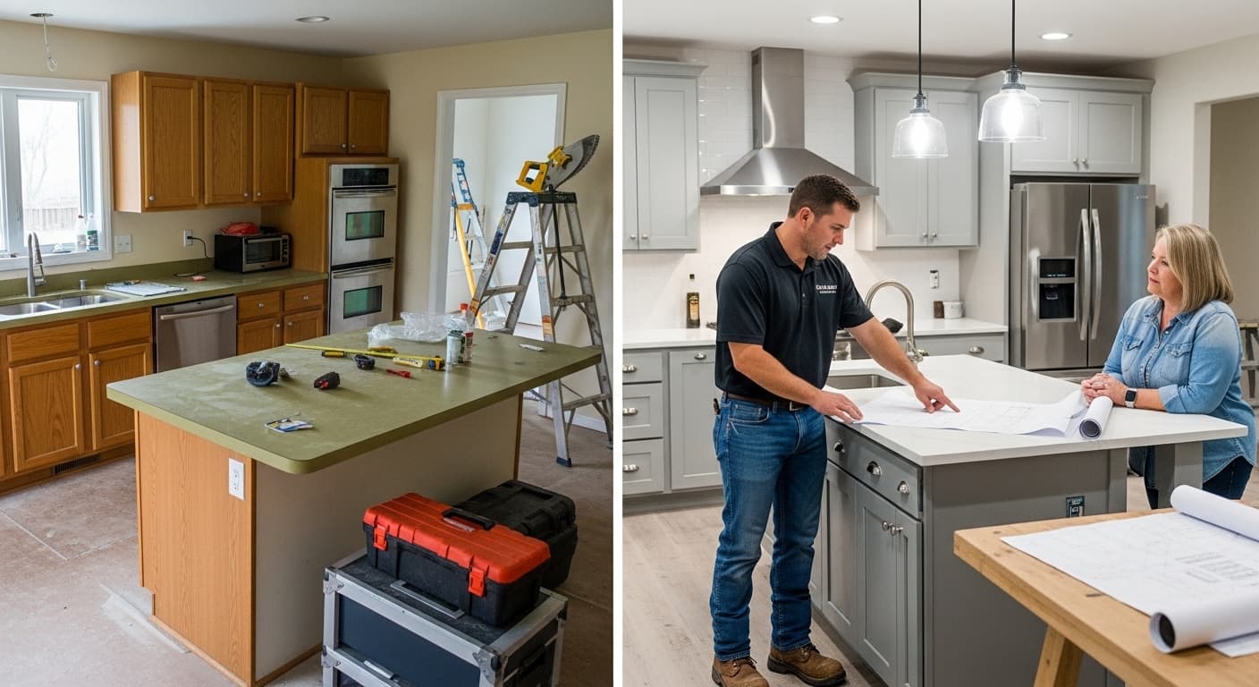 Remodeling contractor marketing strategy with project portfolio showcase