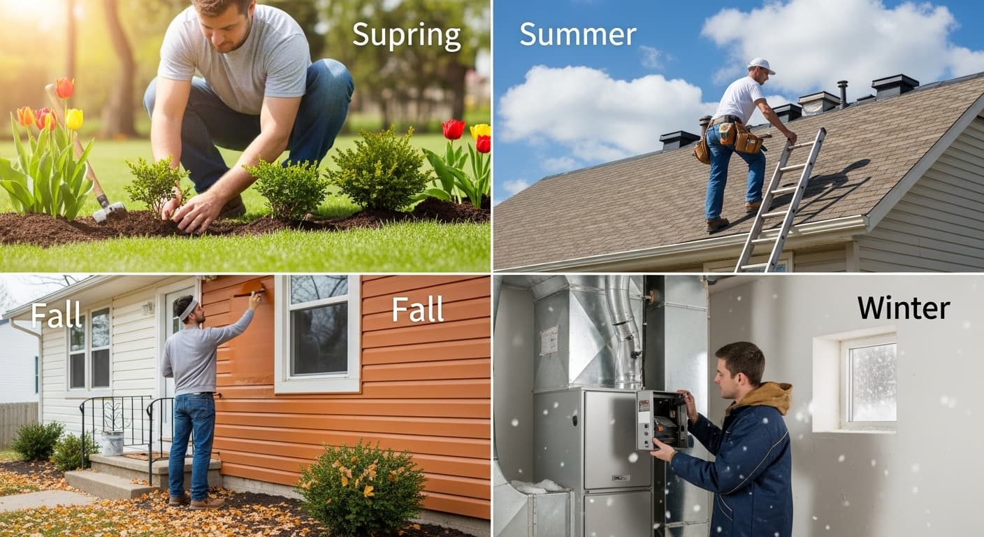 Contractor calendar showing year-round marketing schedule