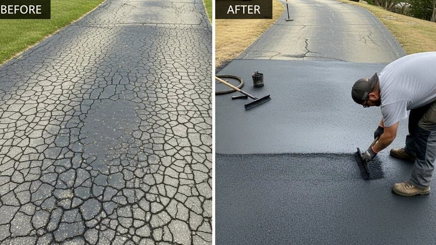 Nashville Asphalt Driveway Crack Sealing Squad