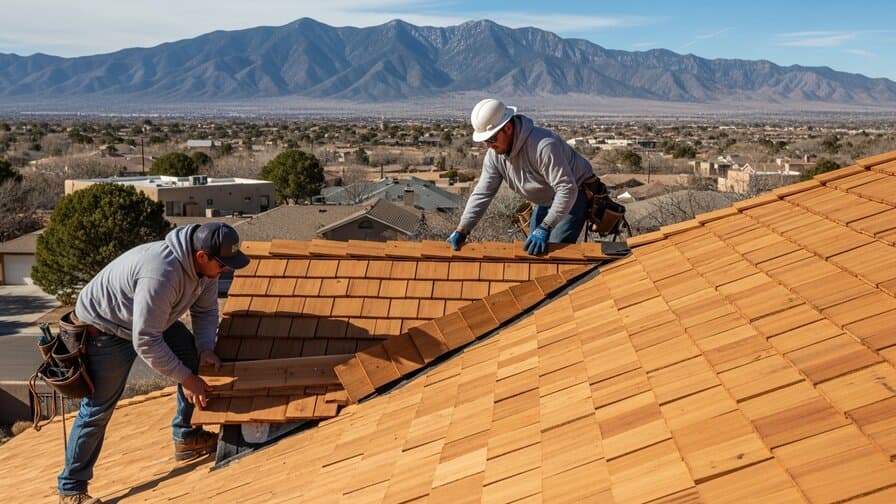 Albuquerque Cedar Shake Hip Cap Blow-Off Repair Works