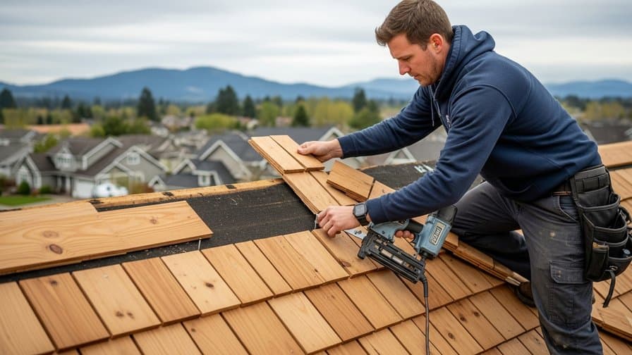 Eugene Cedar Shake Ridge Cap Blow-Off Repair Masters