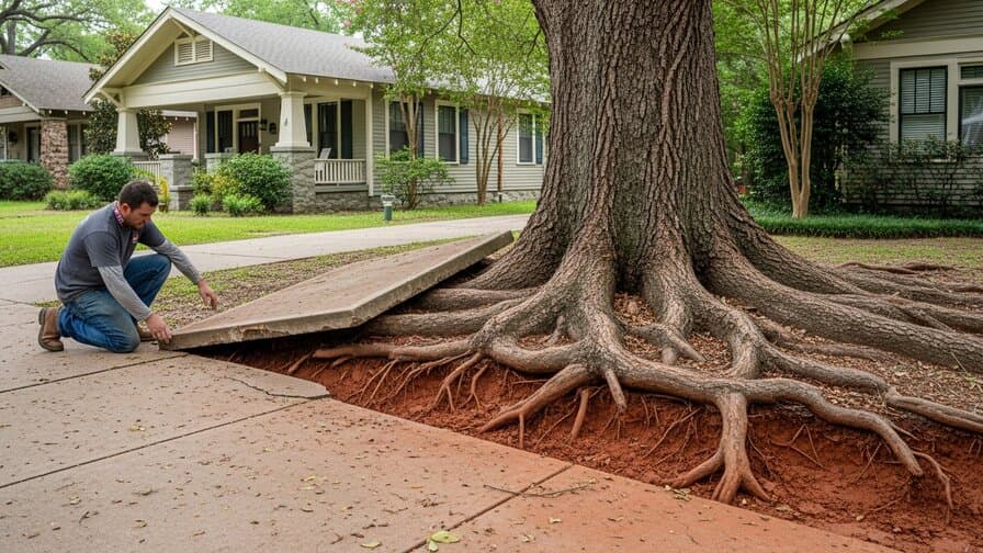 Baton Rouge Concrete Driveway Tree Root Heave Repair Bros