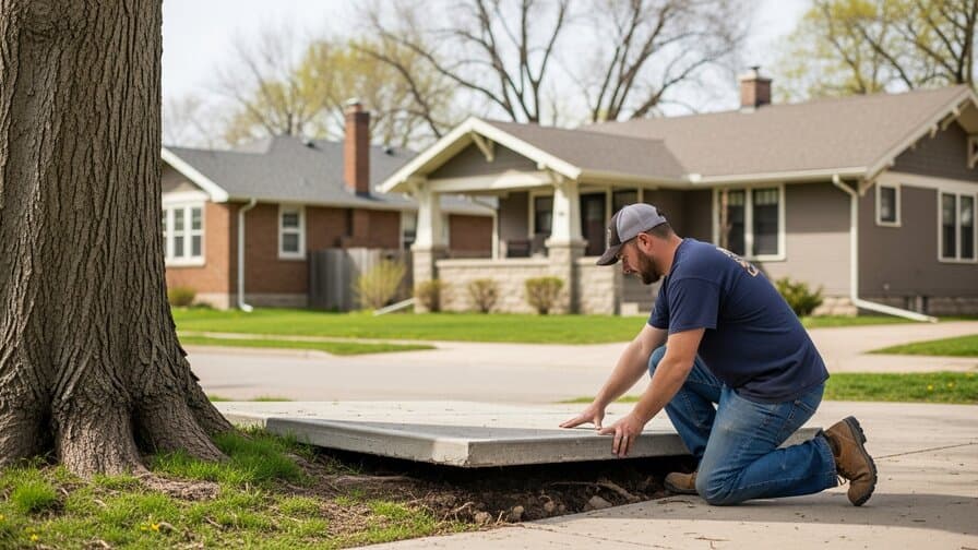 Des Moines Concrete Driveway Tree Root Heave Repair Collective