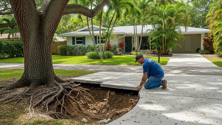 Fort Lauderdale Concrete Driveway Tree Root Heave Repair Co.