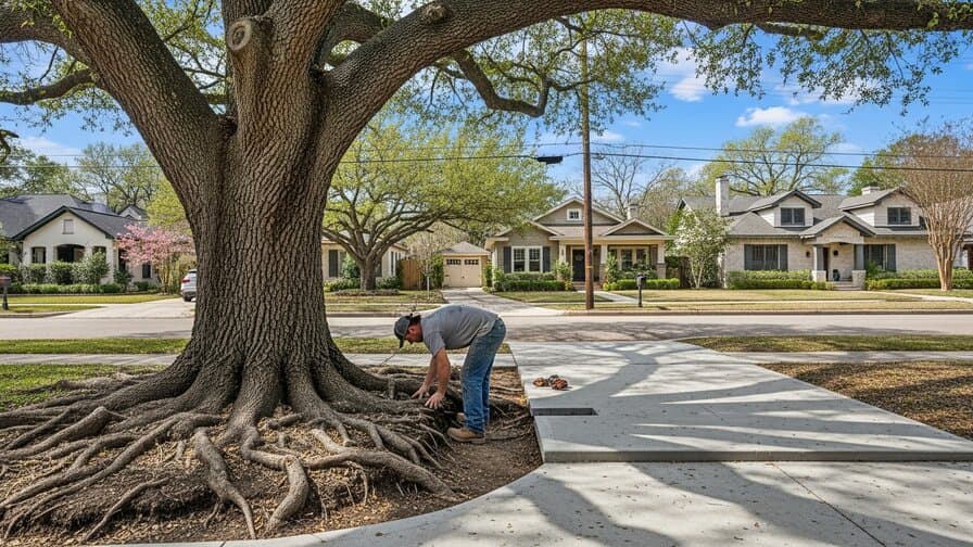 Houston Concrete Driveway Tree Root Heave Repair Guys
