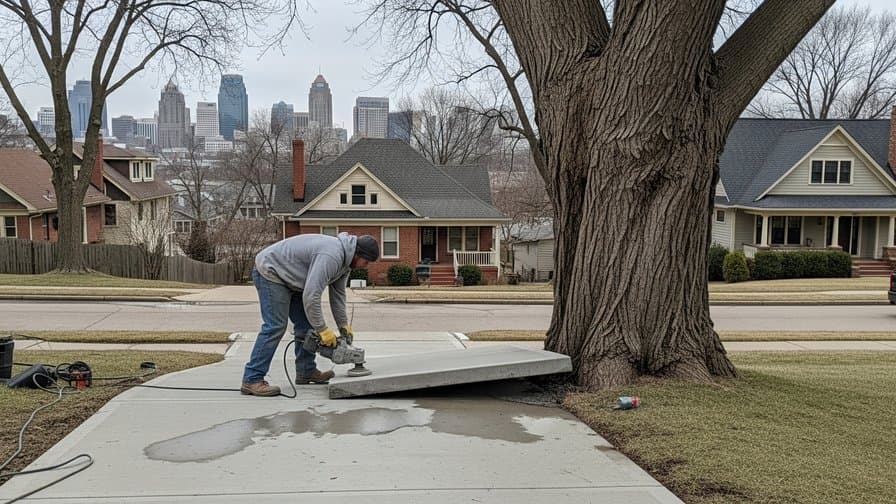 Kansas City Concrete Driveway Tree Root Heave Repair Bros