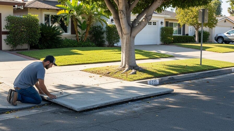Long Beach Concrete Driveway Tree Root Heave Repair Experts
