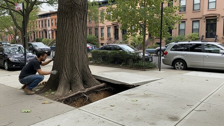 New York City Concrete Driveway Tree Root Heave Repair Experts