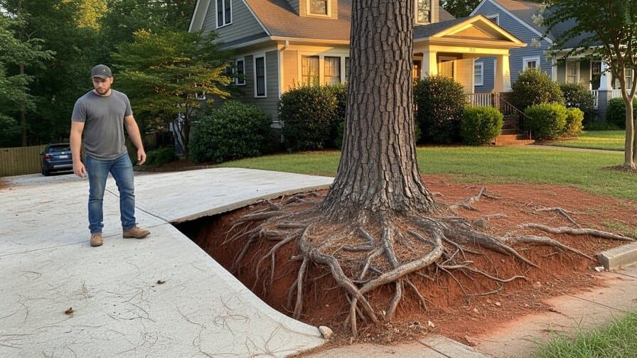 Raleigh Concrete Driveway Tree Root Heave Repair Company