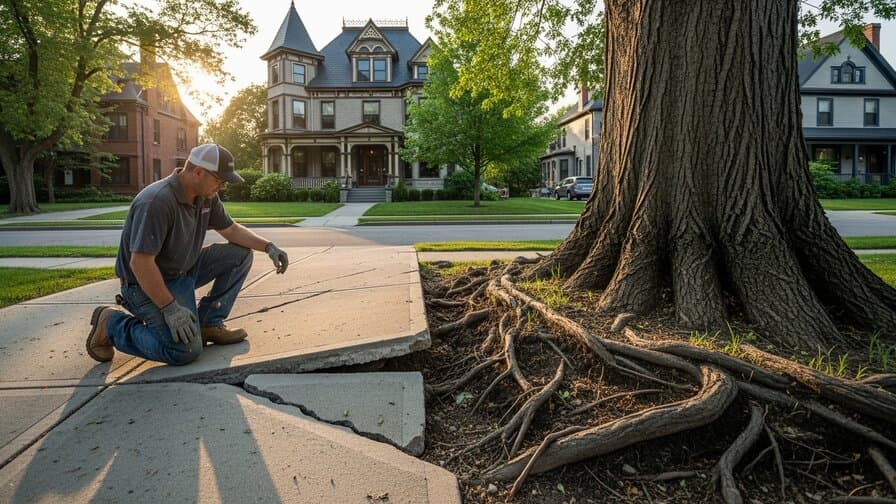 Rochester Concrete Driveway Tree Root Heave Repair Craftsmen