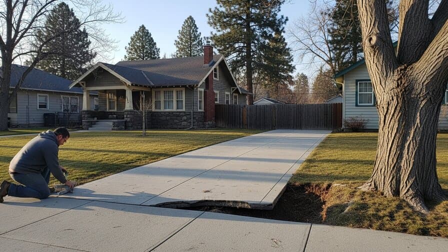 Spokane Concrete Driveway Tree Root Heave Repair Craftsmen