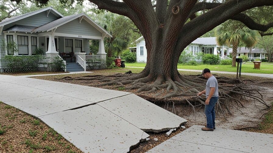 St. Petersburg Concrete Driveway Tree Root Heave Repair Co.