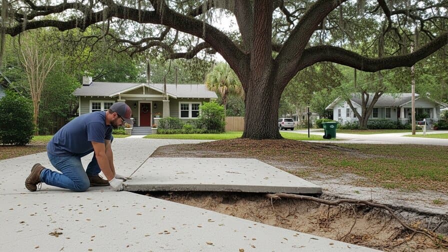 Tampa Concrete Driveway Tree Root Heave Repair Bros