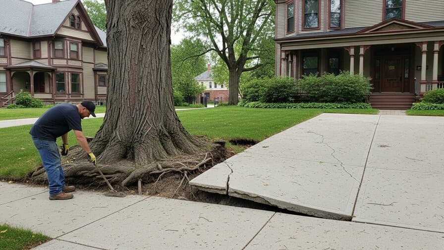 Toledo Concrete Driveway Tree Root Heave Repair Crew