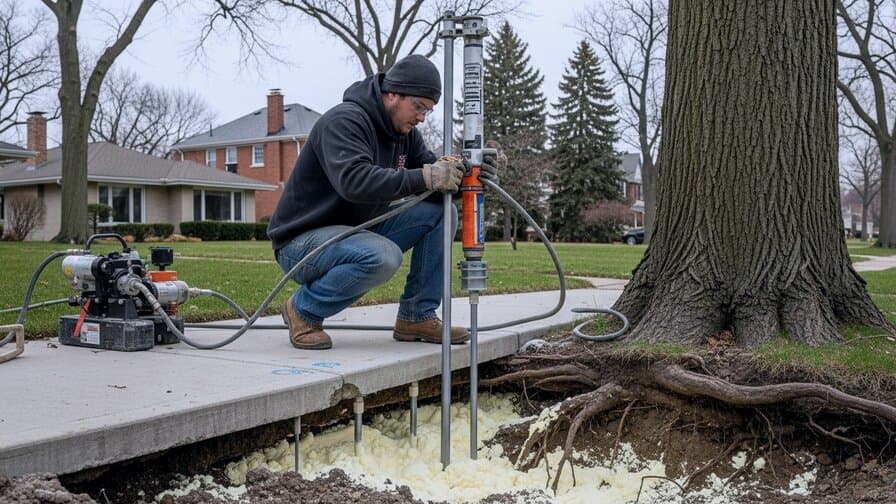 Minneapolis Concrete Sidewalk Tree Root Heave Panel Repair Specialists