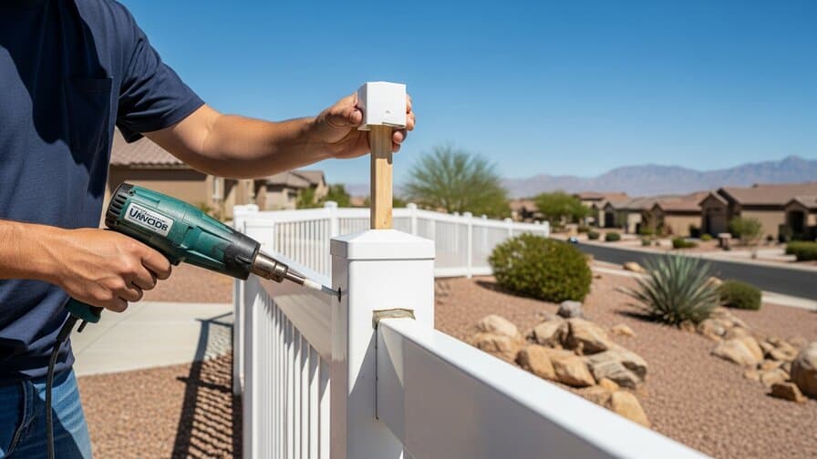 Las Vegas Vinyl Fence Post Cap Rot Seal Replacement Solutions