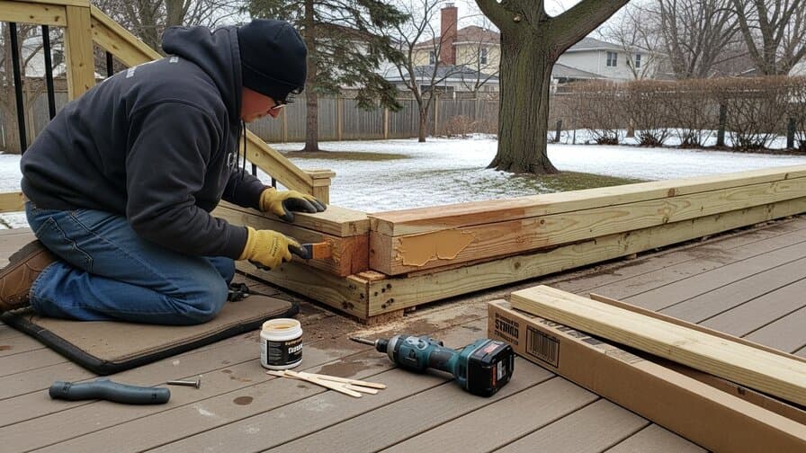 Chicago Wood Deck Stair Stringer Rot Repair Co.
