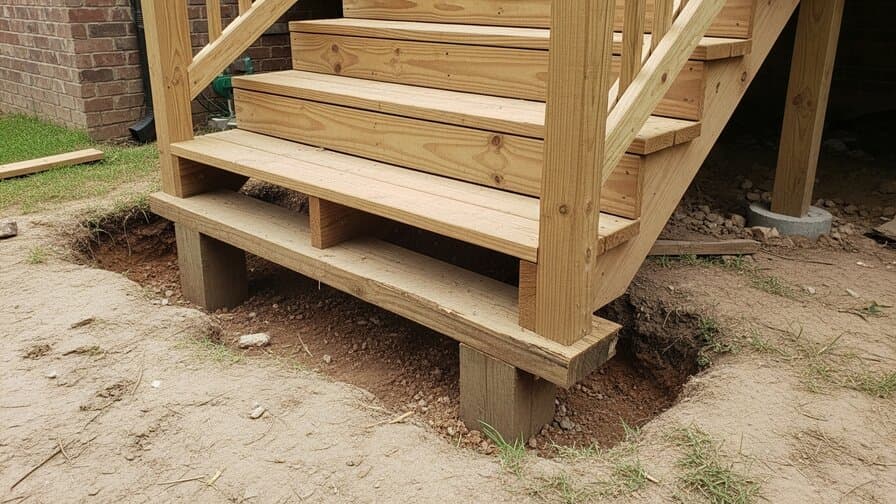 Dallas Wood Deck Stair Stringer Rot Repair Kings