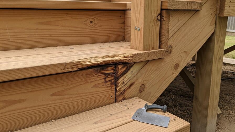 Fort Worth Wood Deck Stair Stringer Rot Repair Experts