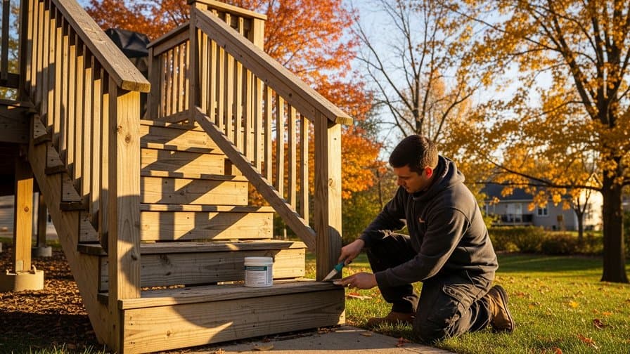 Indianapolis Wood Deck Stair Stringer Rot Repair Kings