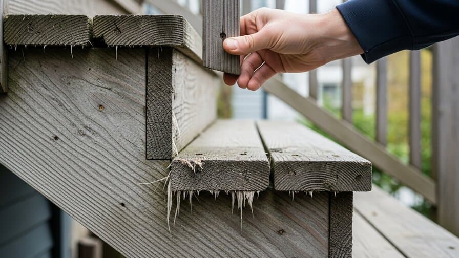 Seattle Wood Deck Stair Stringer Rot Repair Specialists