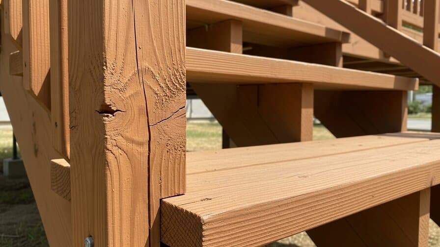 Stockton Wood Deck Stair Stringer Rot Repair Squad