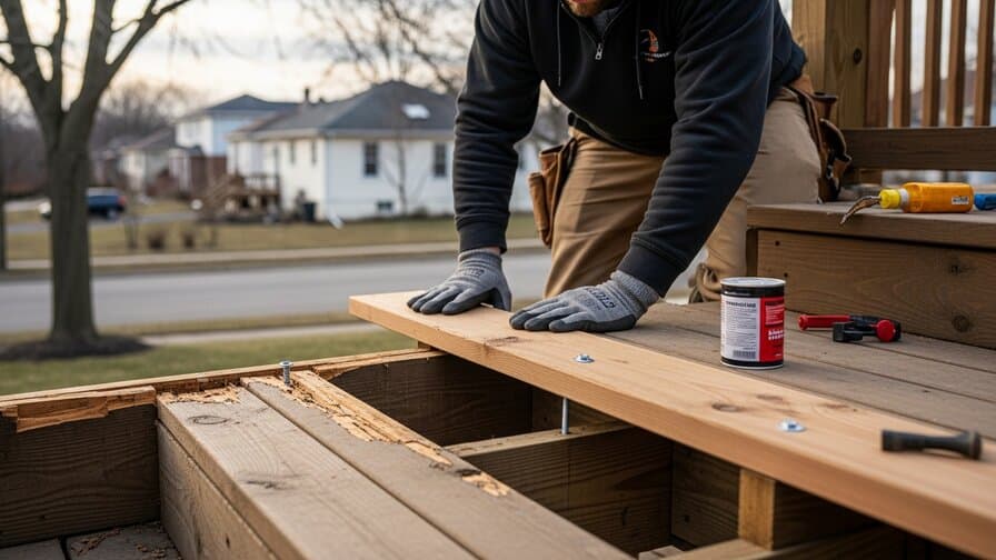 Detroit Wood Deck Stair Tread Rot Repair Elite