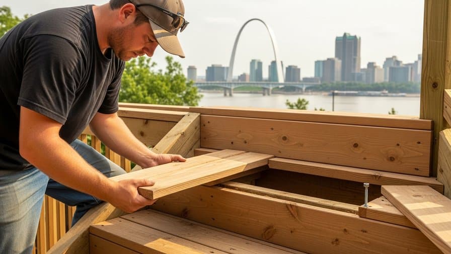 St. Louis Wood Deck Stair Tread Rot Repair Craftsmen