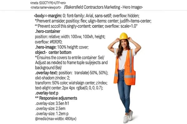 Contractor marketing services in Bakersfield, California with the Central Valley landscape
