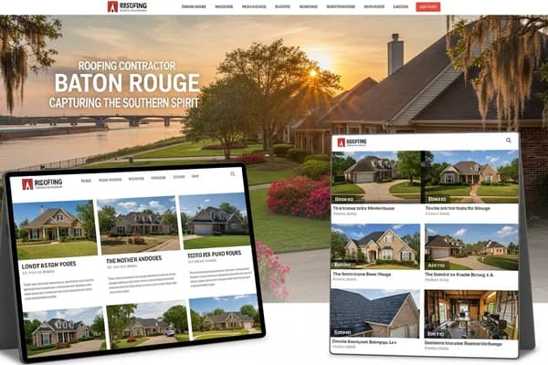 Contractor marketing services in Baton Rouge, Louisiana with the Mississippi River and Louisiana State Capitol