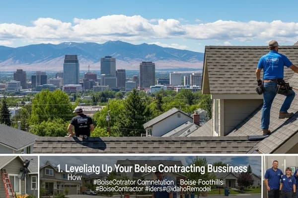 Contractor marketing services in Boise, Idaho with the Boise foothills and downtown skyline