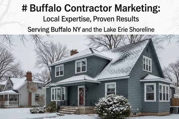 Contractor marketing services in Buffalo, New York with the Lake Erie shoreline and downtown Buffalo skyline