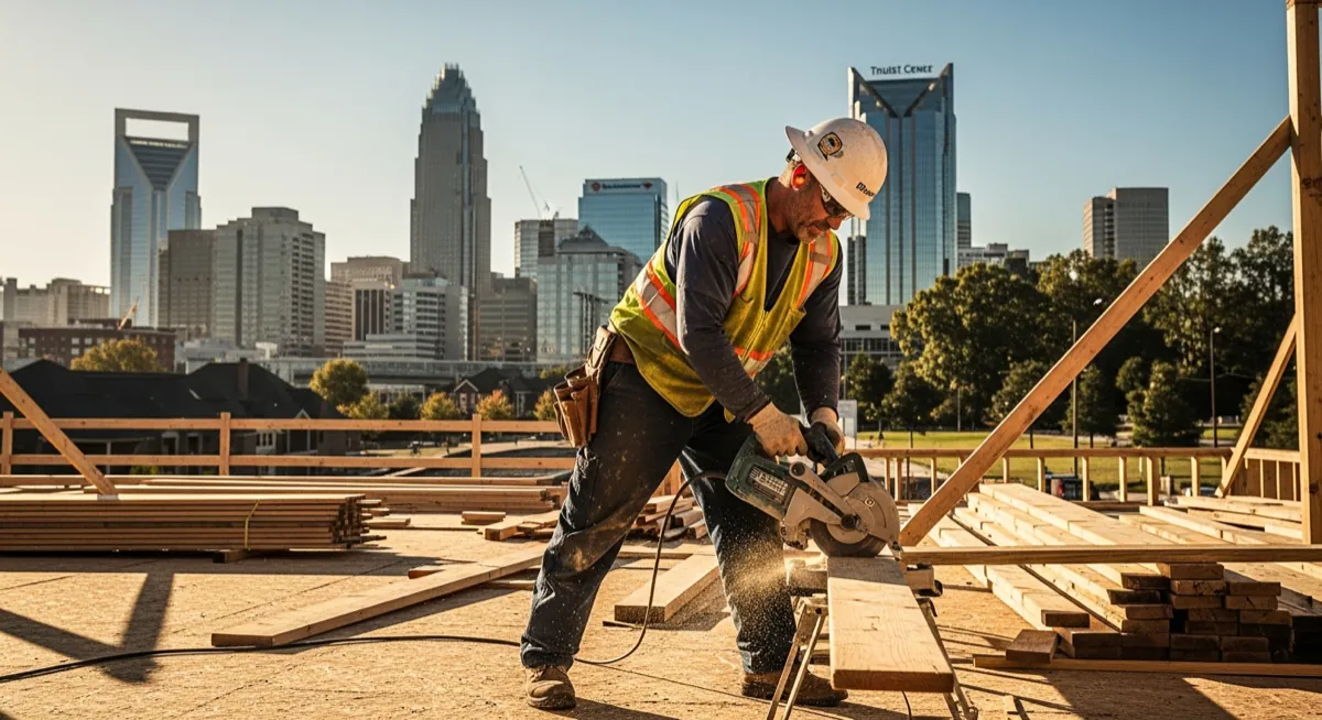 Contractor marketing services in Charlotte, North Carolina with the uptown skyline