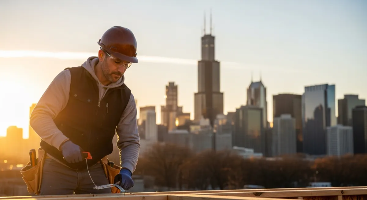 Contractor marketing services in Chicago, Illinois with the Willis Tower skyline