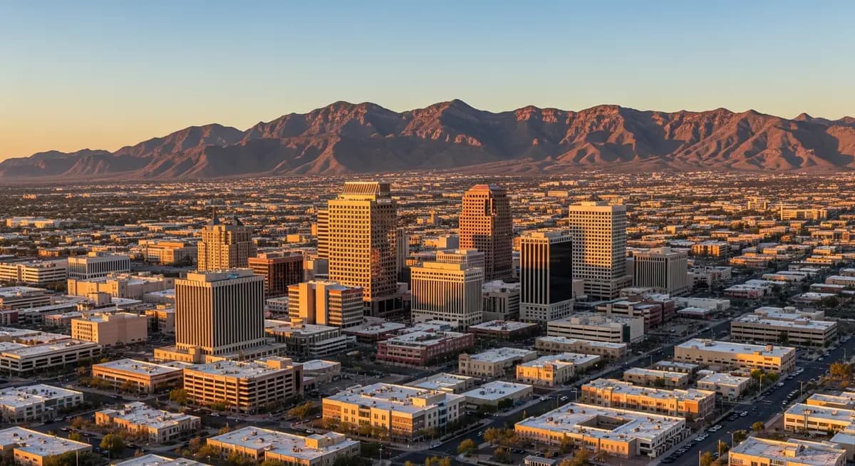 Contractor marketing services in El Paso, Texas with the Franklin Mountains and downtown skyline