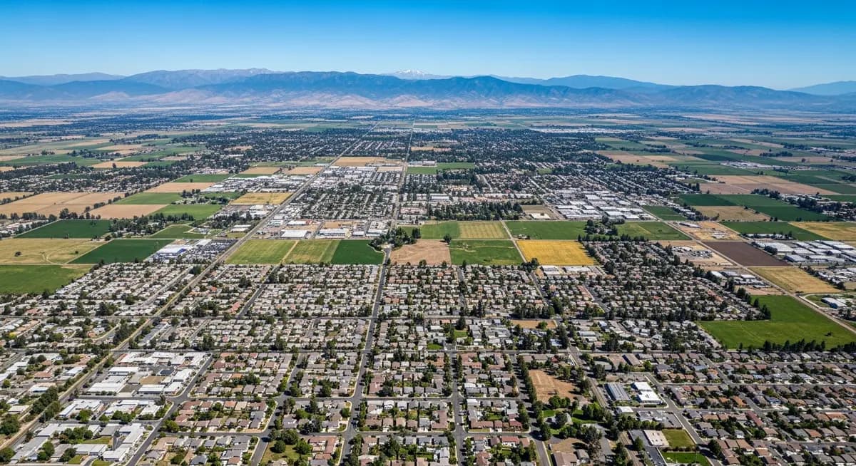 Contractor marketing services in Fresno, California with the Central Valley farmland and Sierra Nevada backdrop