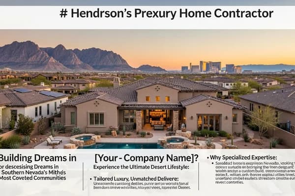 Contractor marketing services in Henderson, Nevada with luxury master-planned community homes and Las Vegas Valley backdrop