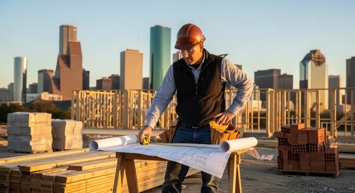 Contractor marketing services in Houston, Texas with the downtown skyline