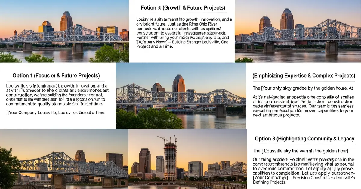 Contractor marketing services in Louisville, Kentucky with the Ohio River waterfront skyline