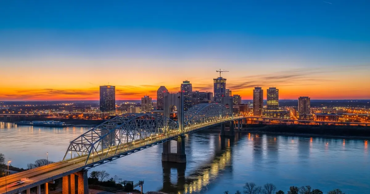 Contractor marketing services in Memphis, Tennessee with the Mississippi River bridge skyline