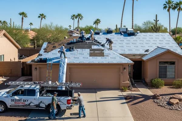 Contractor marketing services in Mesa, Arizona with suburban desert neighborhoods and the East Valley landscape