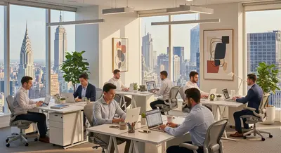 Contractor marketing services in New York City with the Manhattan skyline