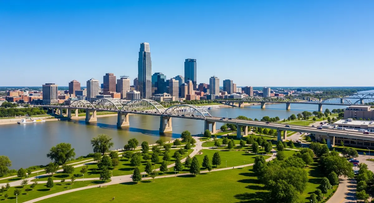 Contractor marketing services in Omaha, Nebraska with the Missouri River and downtown skyline