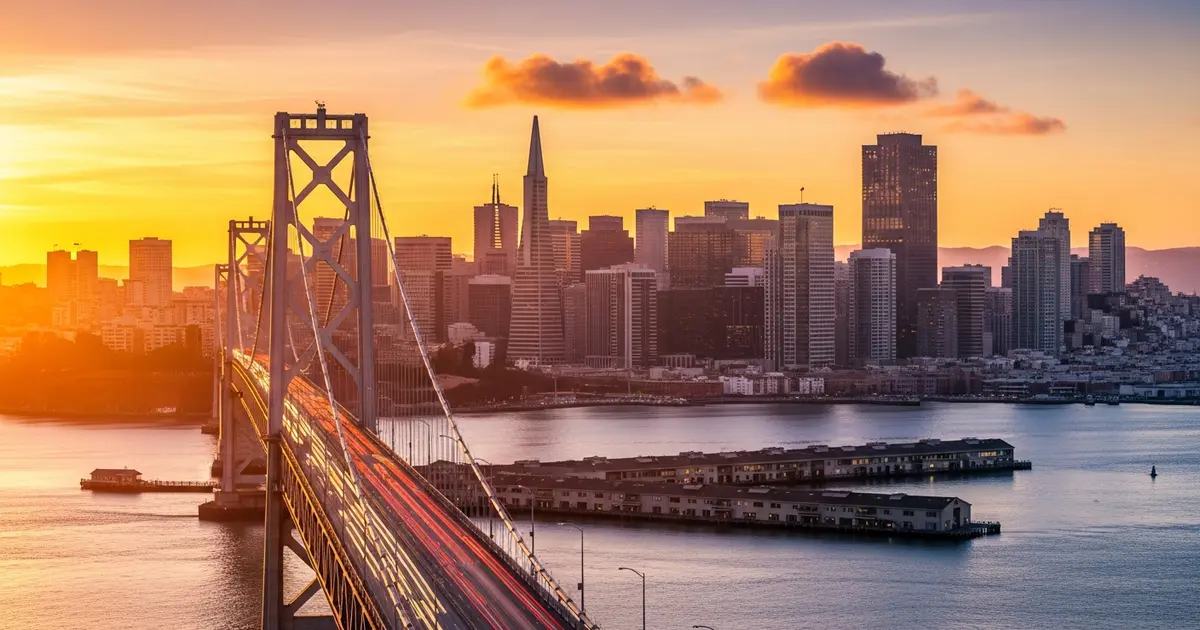 Contractor marketing services in San Francisco, California with the Bay Bridge and Bay Area waterfront skyline