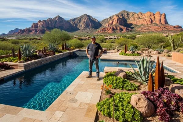 Contractor marketing services in Scottsdale, Arizona with luxury desert homes and McDowell Mountains backdrop