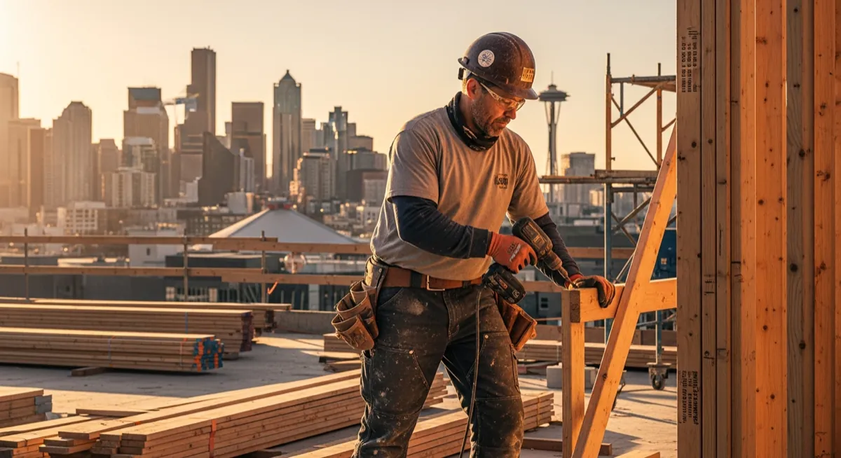Contractor marketing services in Seattle, Washington with the Space Needle skyline