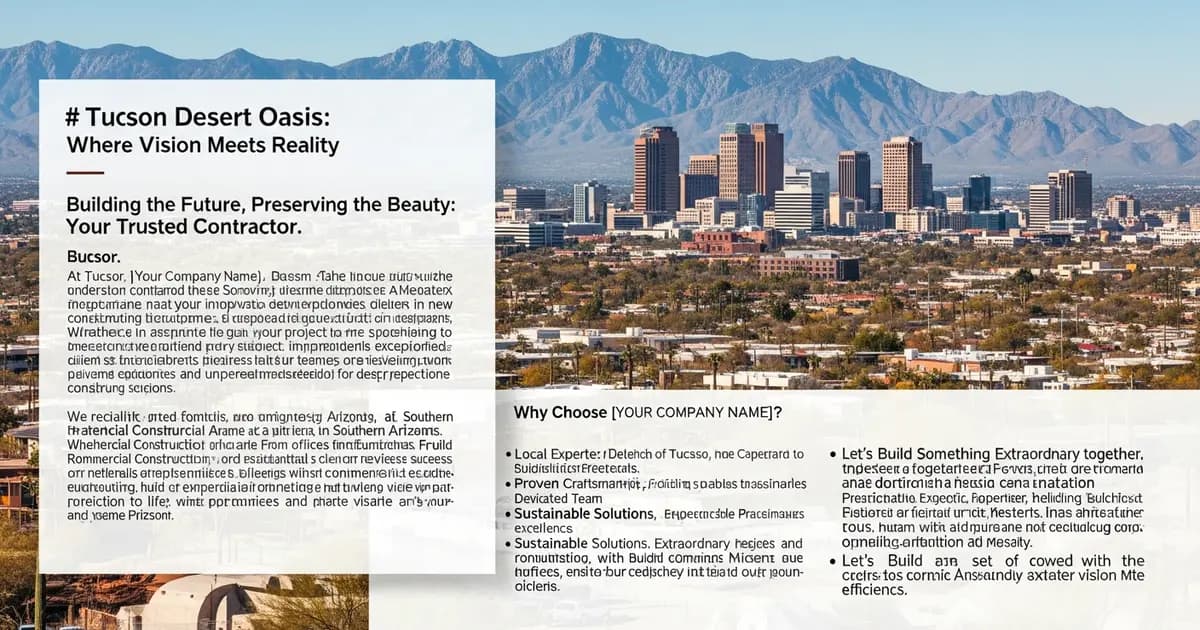 Contractor marketing services in Tucson, Arizona with the Catalina Mountains backdrop